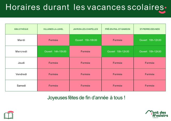 Affiche A3 fermetures 2025 général noel 1